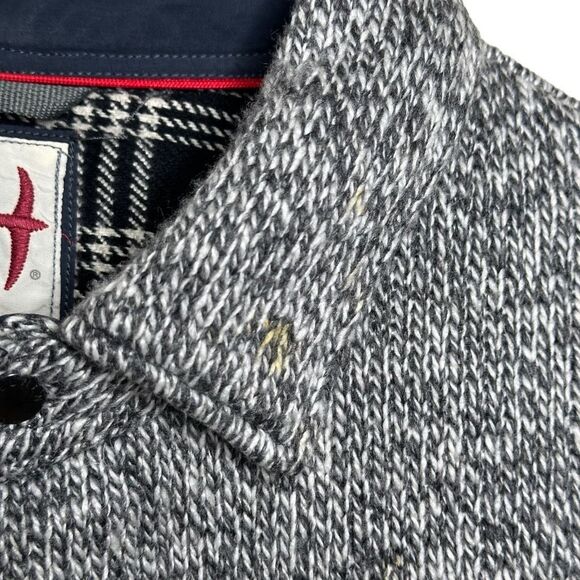 Huckberry Ralwen Bonded Rag Wool CPO Snap Jacket Gray Fleece Lined Medium - Picture 7 of 7